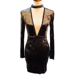 LF One Way Velvet Choker Dress Small 6